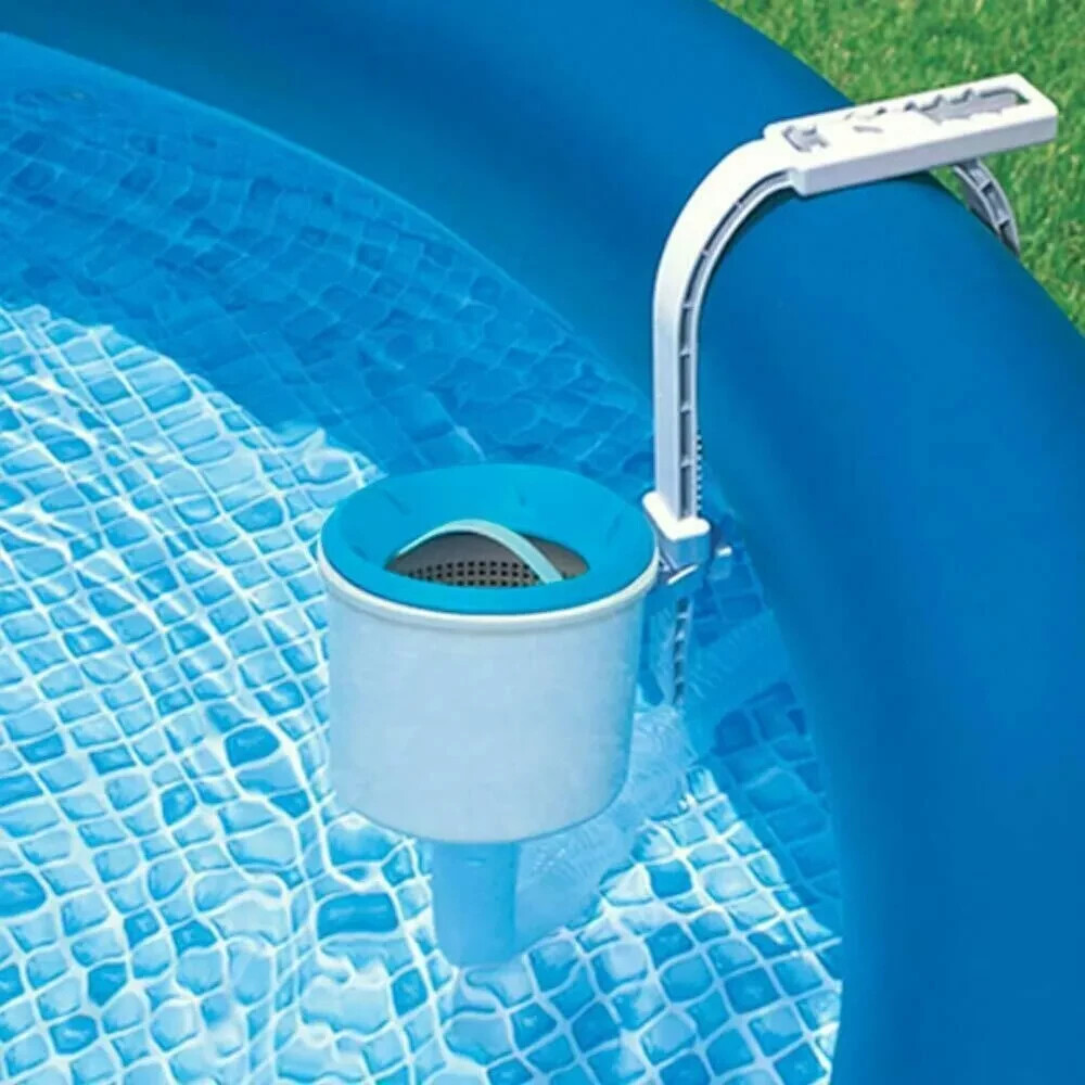 Swimming Pool Wall Mount Surface Skimmer Above Ground Debris Cleaner Basket