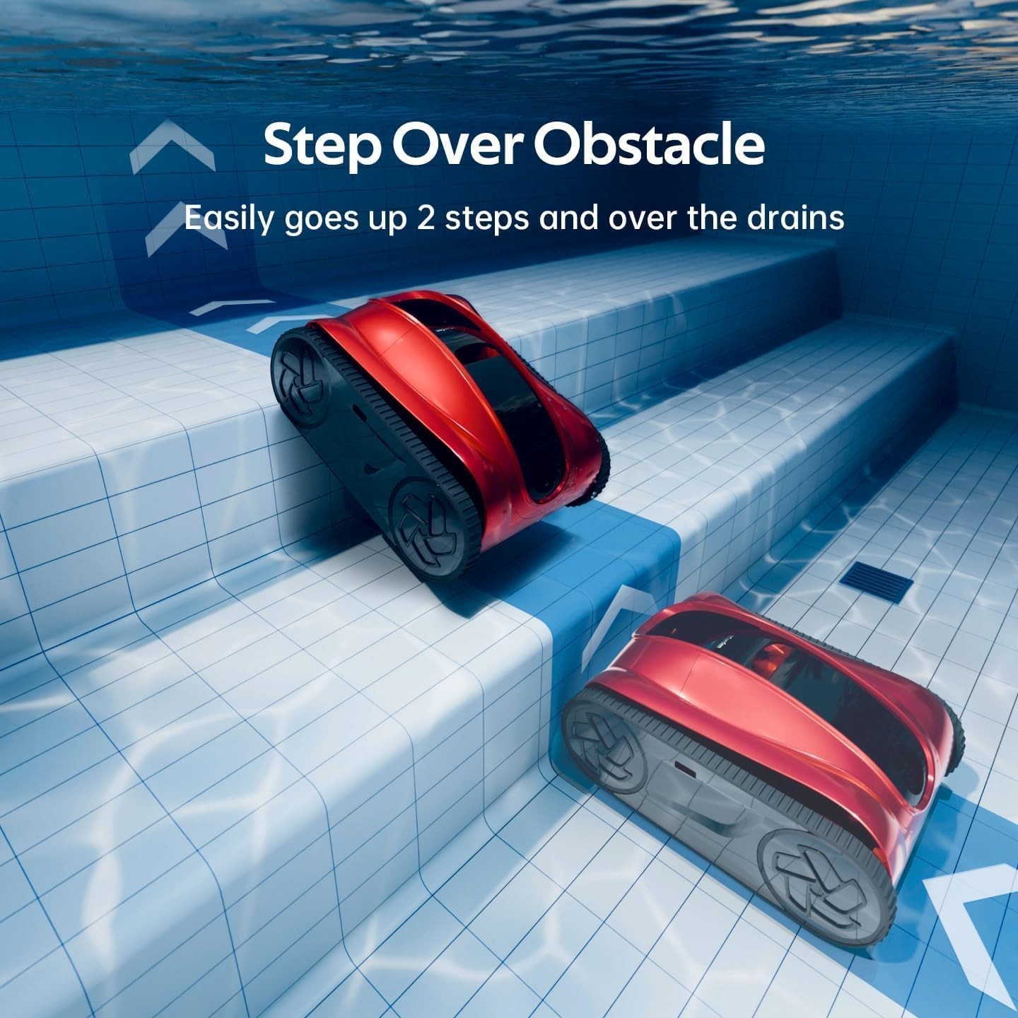 iGarden K Pro 100 Cordless Robotic Pool Cleaner 10H Wall Climbing AI Navigation
