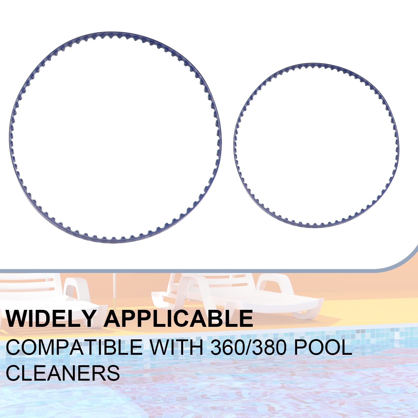 Mifyca 360/380 Pool Cleaner Belts Replacement Kit 9-100-1017 Small and Blue