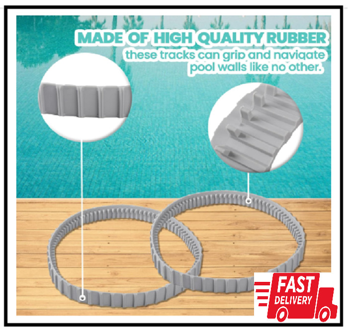 (2 Pack) Replacement Gray Tracks for Maytronics Dolphin Robotic Pool Cleaners wi