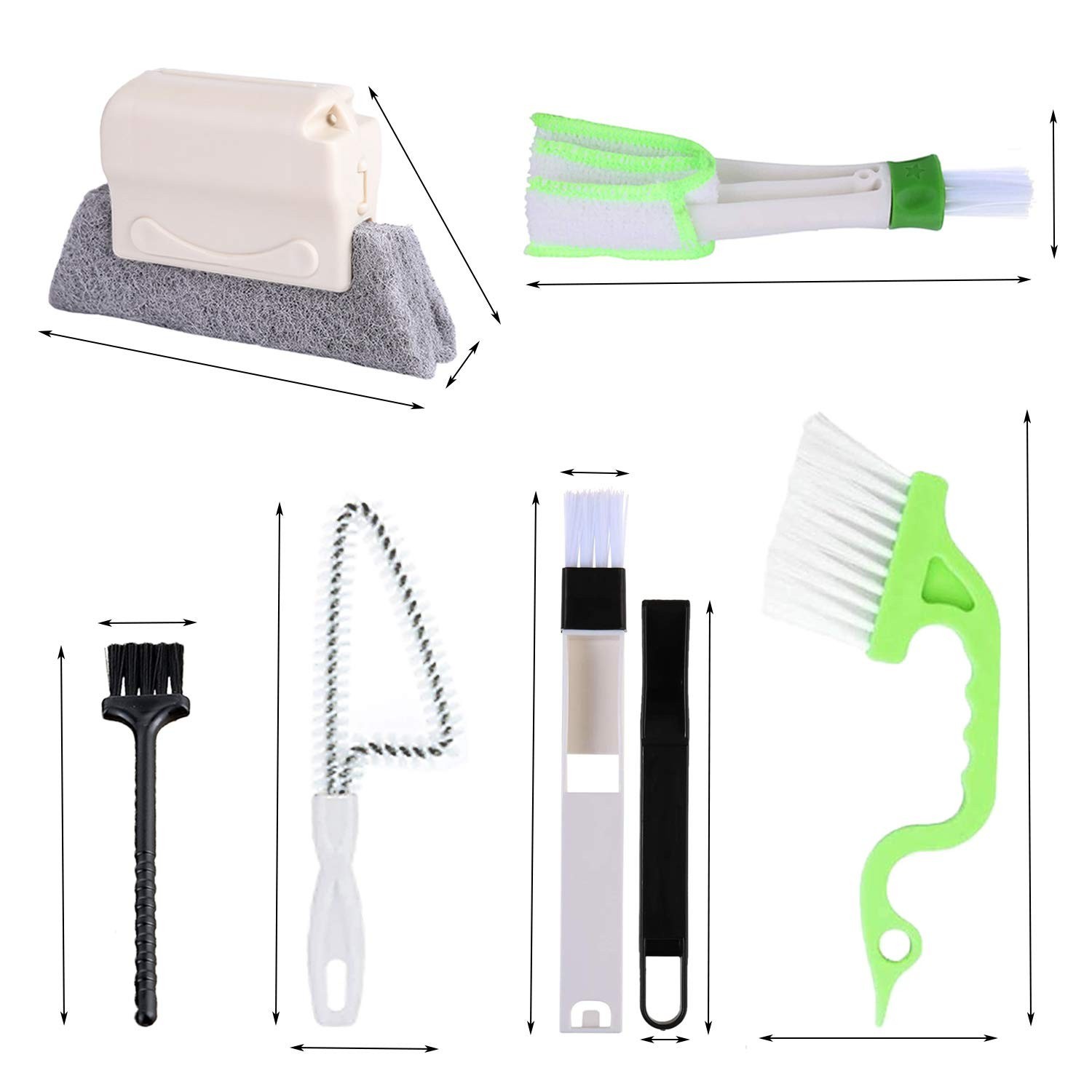 8 Pcs Hand-held Groove Gap Cleaning Tools,Door Window Track Cleaning Tools Gr…