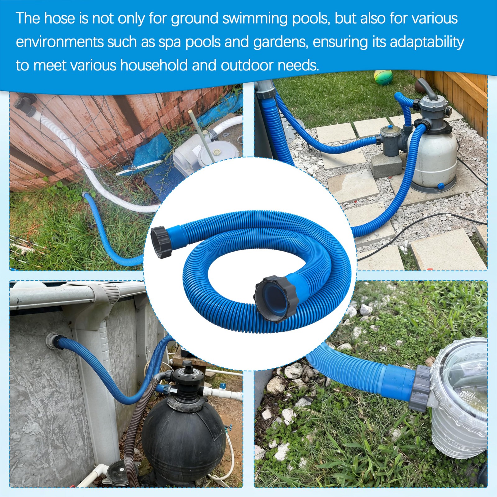 29060E Above Ground Pool Hoses 1.5 inches diameter, 59 length, 1 pcs