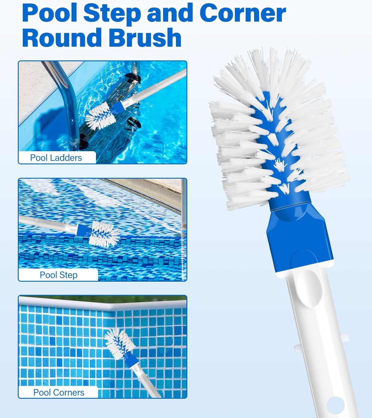 4-in-1 Deluxe Pool Cleaning kit Pool Cleaning Tools W/ 10Ft Adjustable Pole
