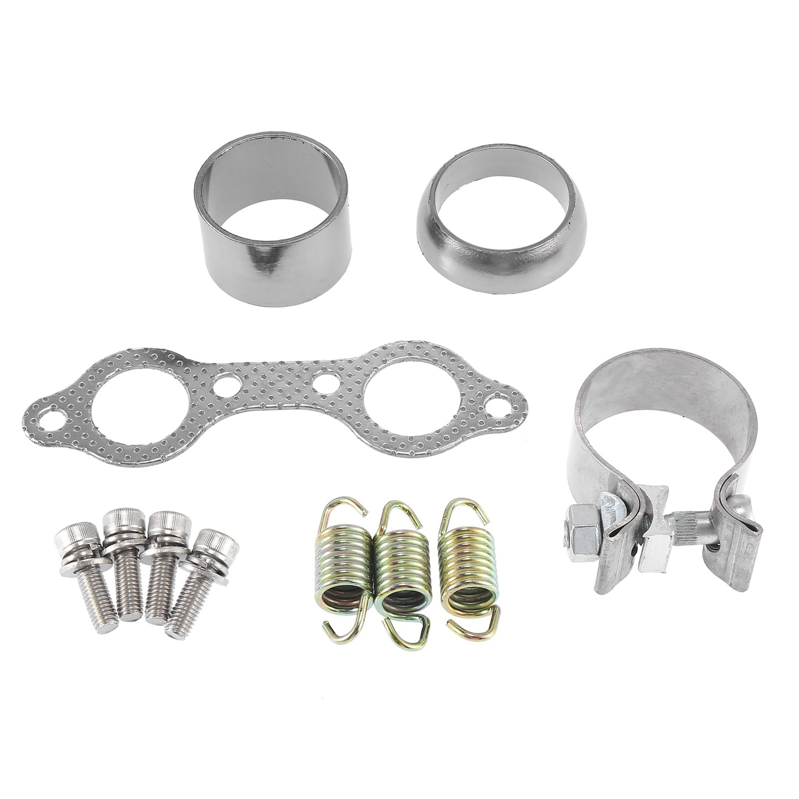 ATV Exhaust Manifold Gasket and Spring – Copper Tone, Silver Tone, Titanium Tone
