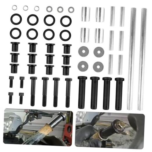 Rear Left & Right A-Arm Bushing Shafts Blots Kit Compatible with Polaris