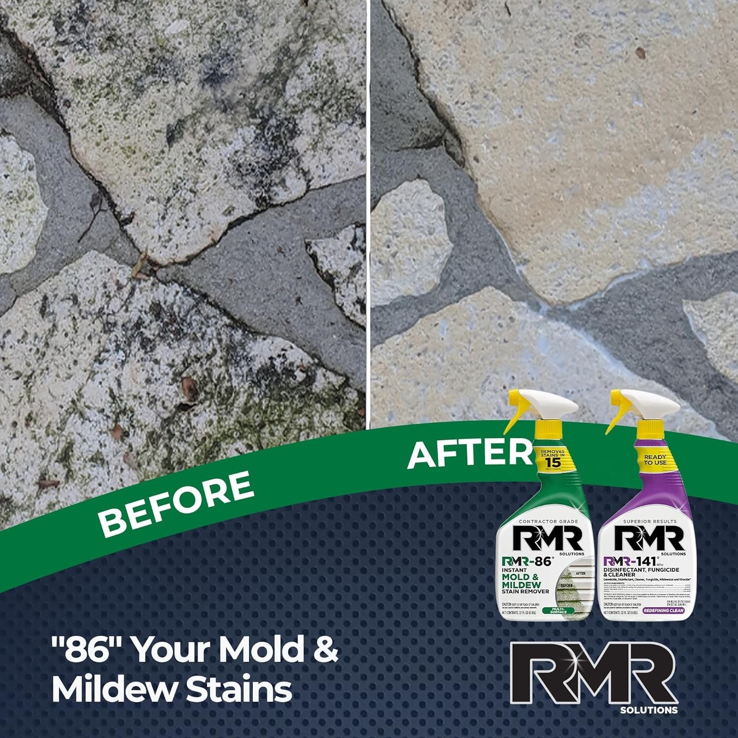 RMR Brands DIY Mold & Stain Remover Bundle, Complete Mold Killer & Mildew Pre…