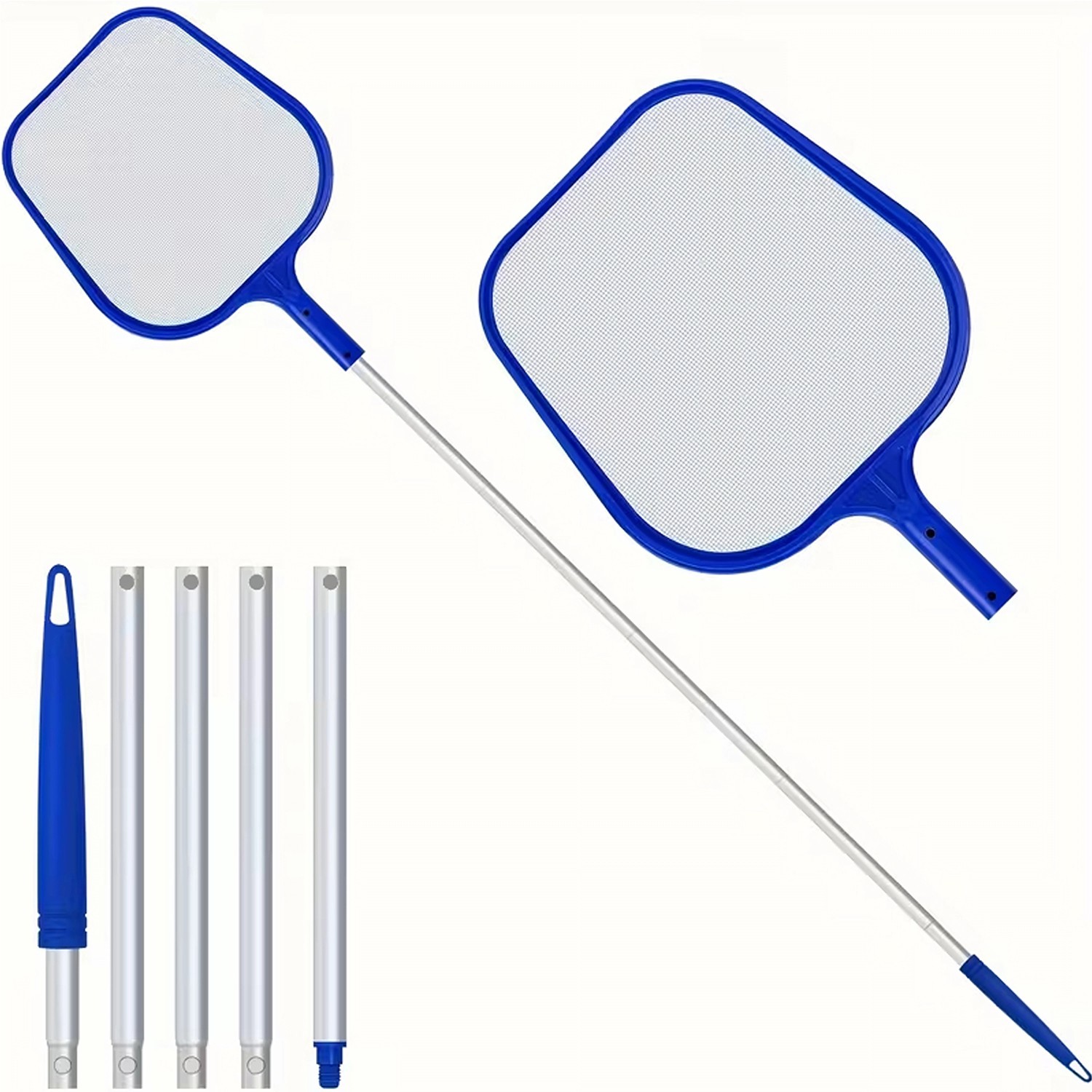 Pool Skimmer Net, Deep Pool Leaf Net with Reinforced Frame, Large Capacity ASP