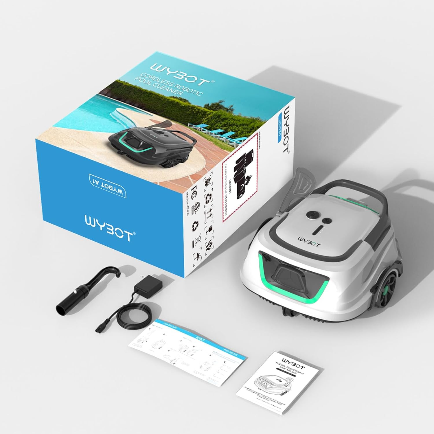 WYBOT A1 Robotic Pool Cleaner – Dual Layer Filtration, Strong Suction, 130 Mins