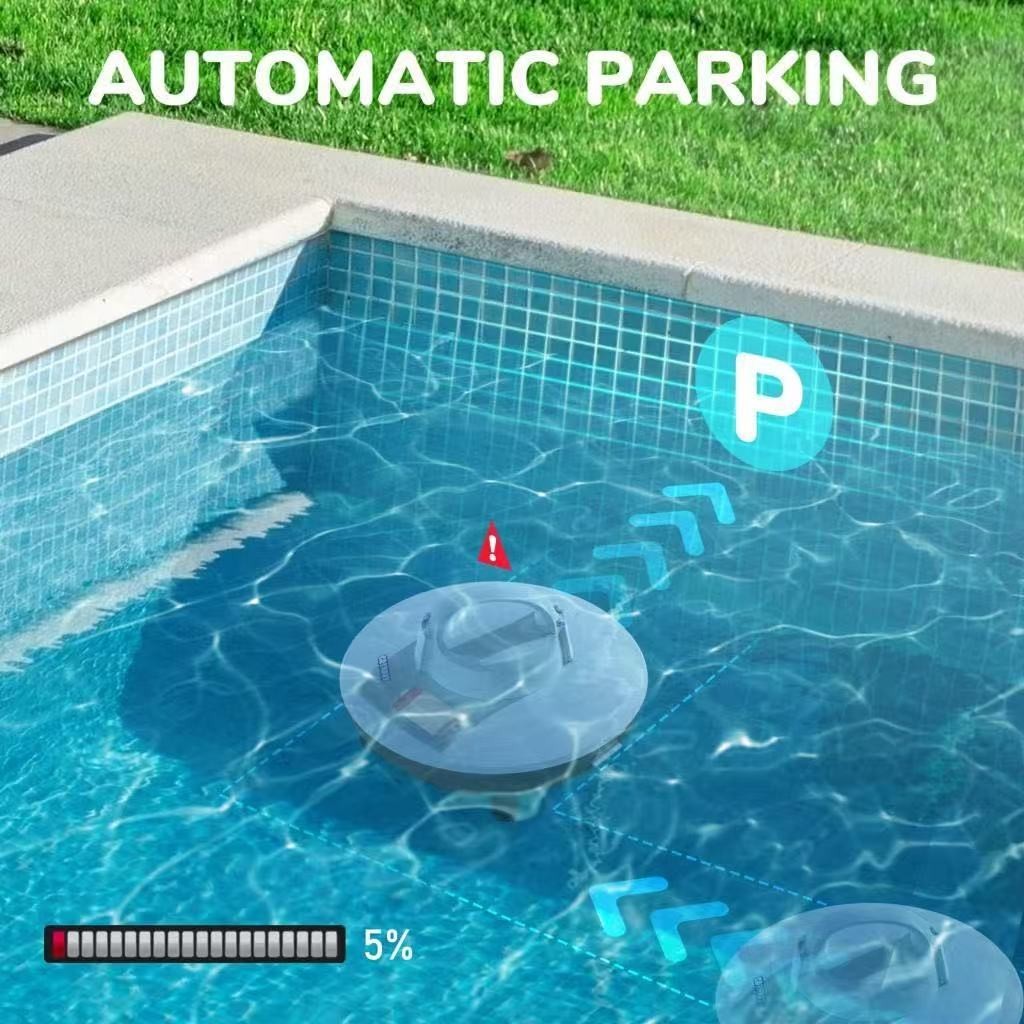 Seauto Cordless Robotic Pool Cleaner, Automatic Pool Vacuum w/ Powerful Suction