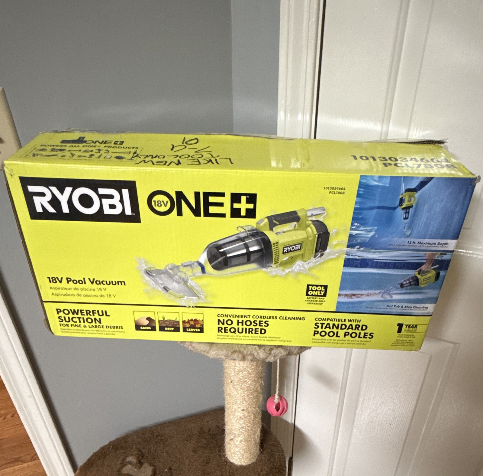 RYOBI ONE+ 18V Cordless Pool Vacuum PCL780B for Hot Tubs & All Pools