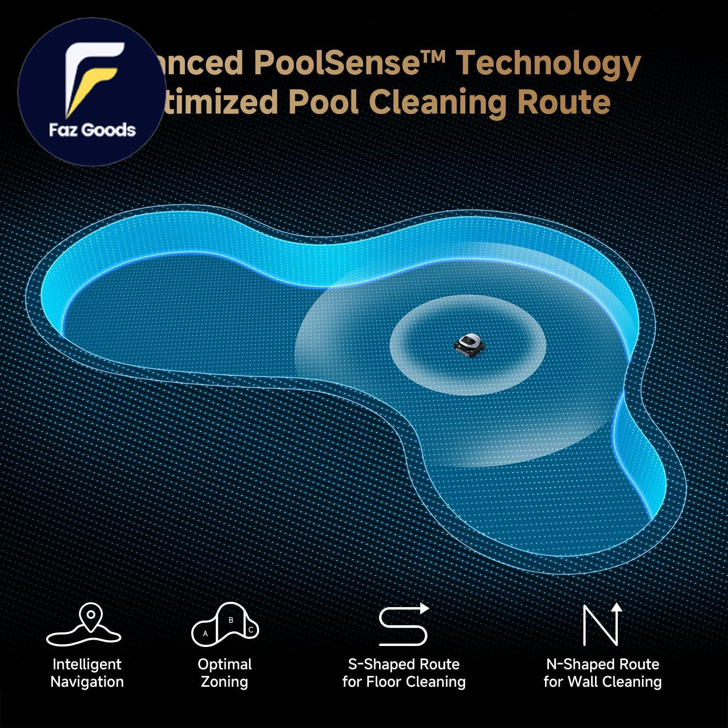 Z1 Pro Cordless Robotic Pool Cleaner Lifi Remote Control 8000 GPH Suction Wat US