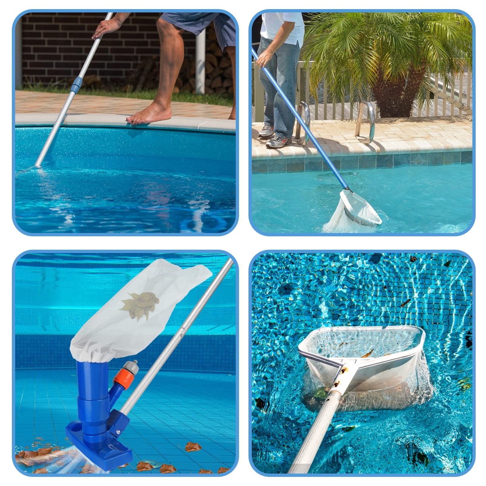 Pool Cleaner Net 6-Pack, Fine Mesh Vacuum Bags for Pools, Aquariums, Ponds