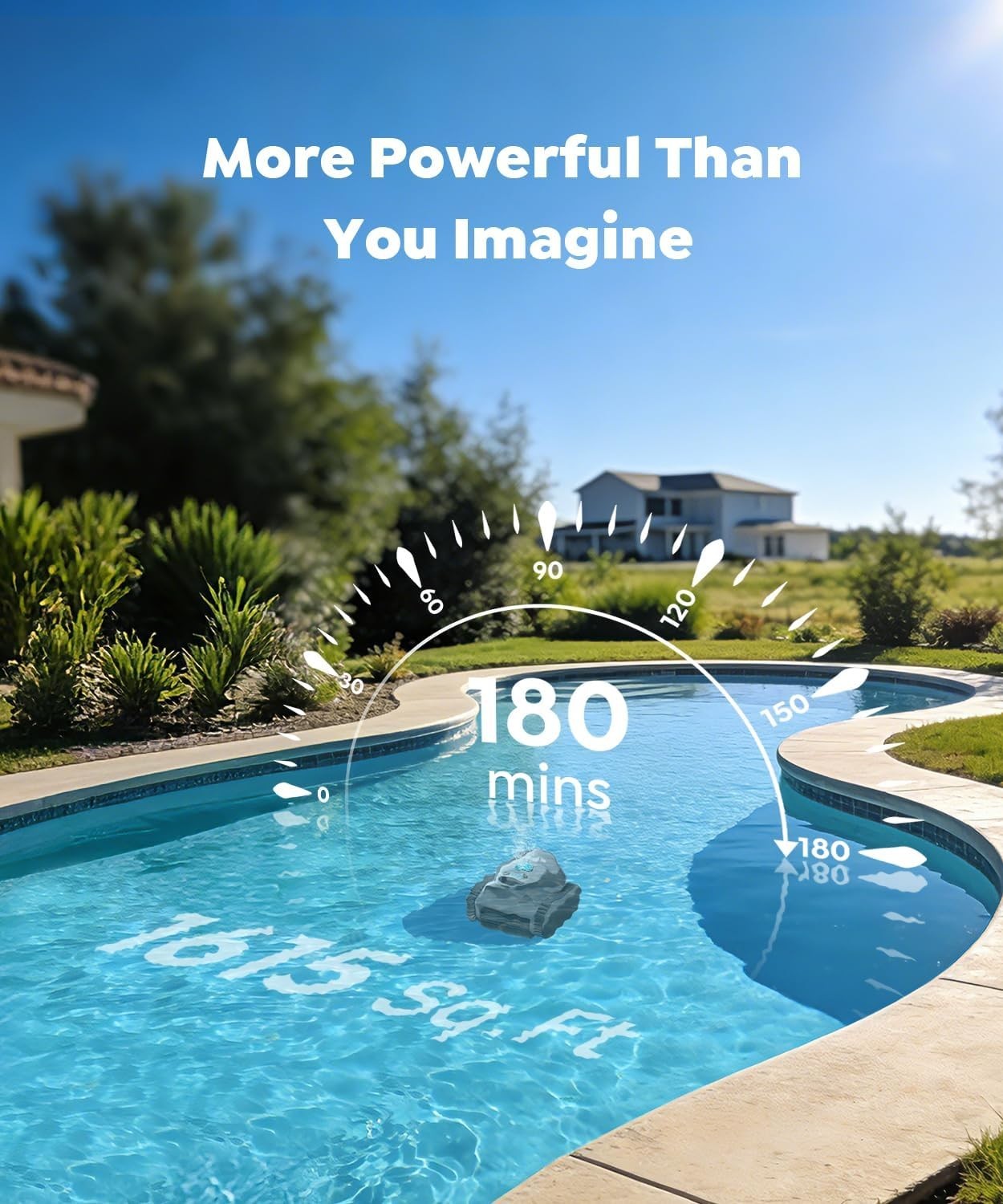 C1 Cordless Robotic Pool Cleaner Wall & Waterline Cleaning Vacuum Robot DUSK BLU