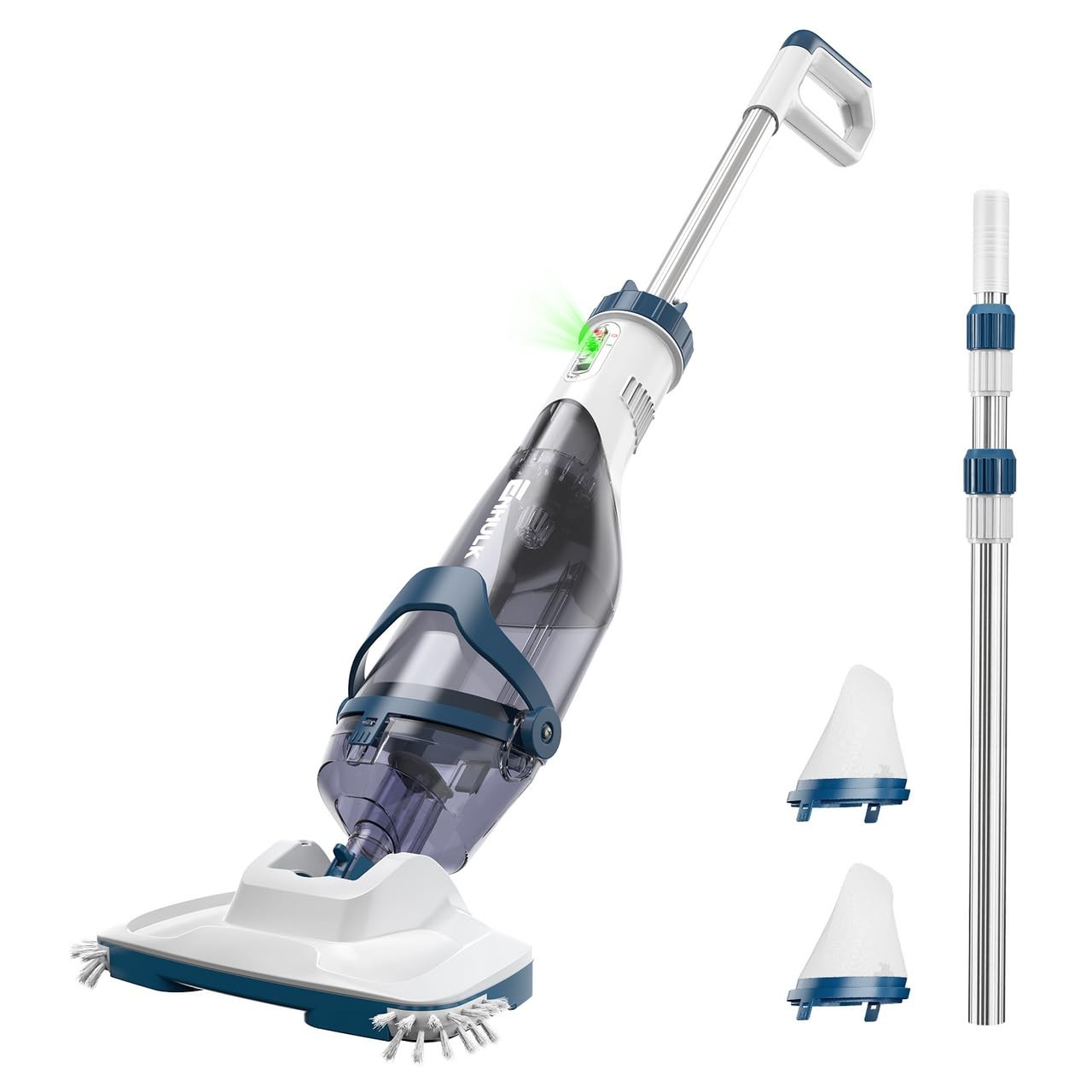 Pro Cordless Pool Vacuum – 18.5 GPM Powerful Suction, 70min Runtime & 13.4&Prime; W…