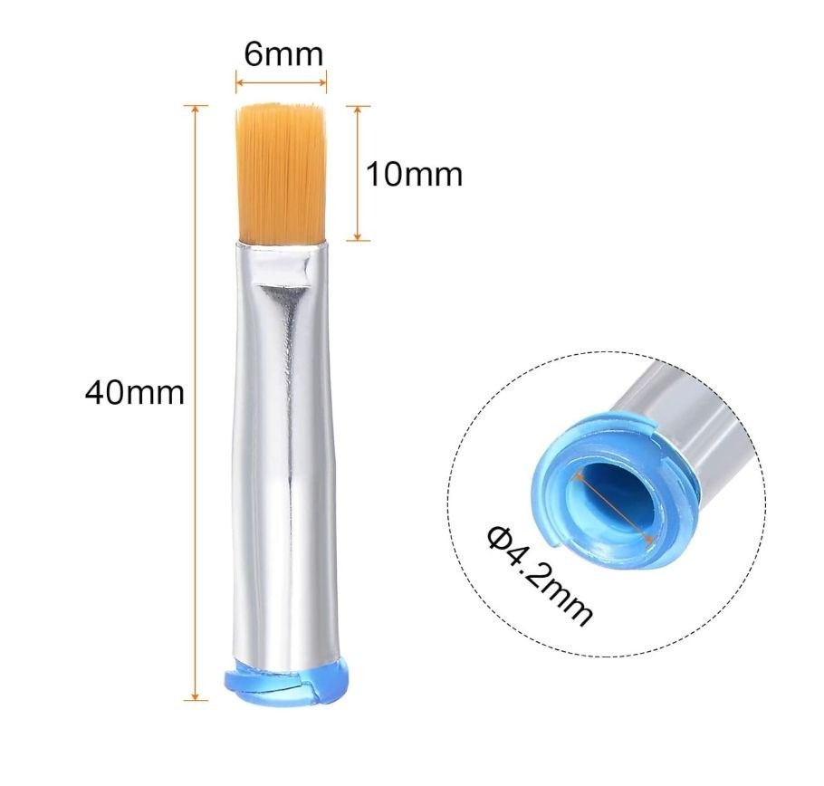22G Brush Dispensing Tip 6mm Flat Needle Brush Tip 4.2mm Inner Dia for Dispensin