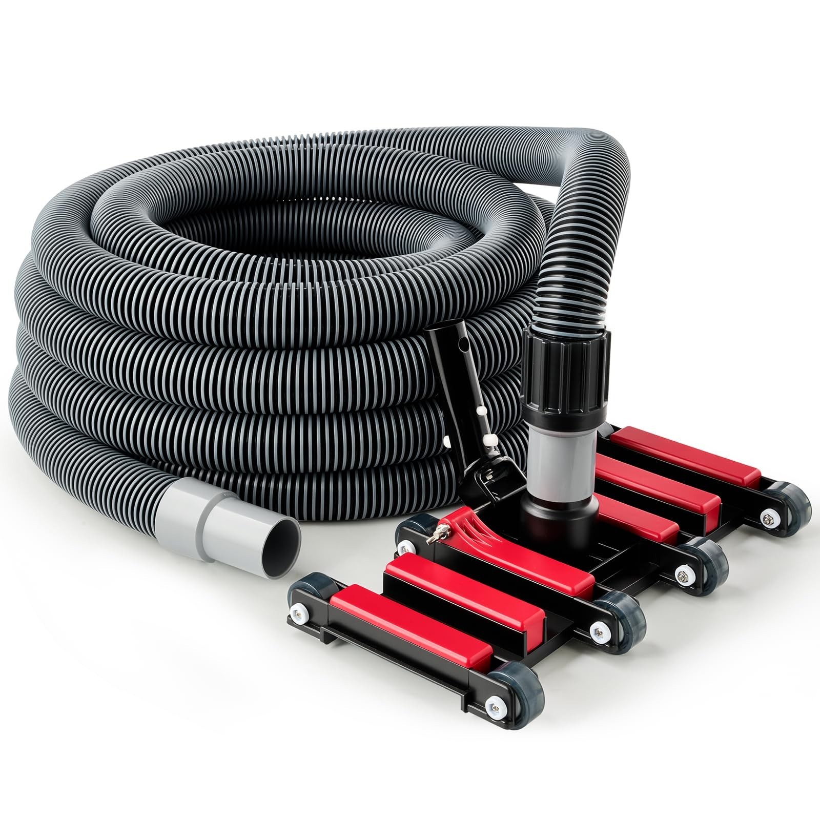 Heavy Duty Pool Vacuum Hose & Weighted Head – Swivel Cuff for Inground/Above Gro