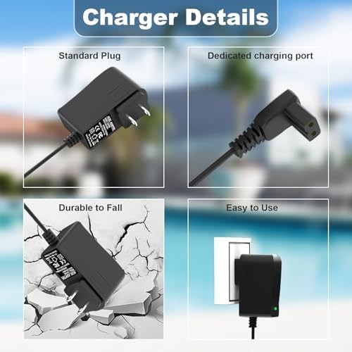 12.6V Charger for Aiper Seagull Pool Vacuum Compatible with aiper Pool Cleaner 6