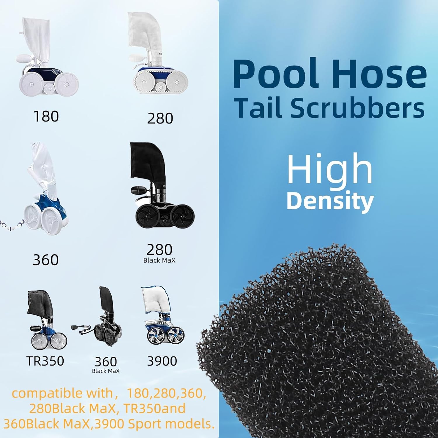 12 Pack Tail Scrubber Replacement for Polaris Pool Cleaner Parts, 12