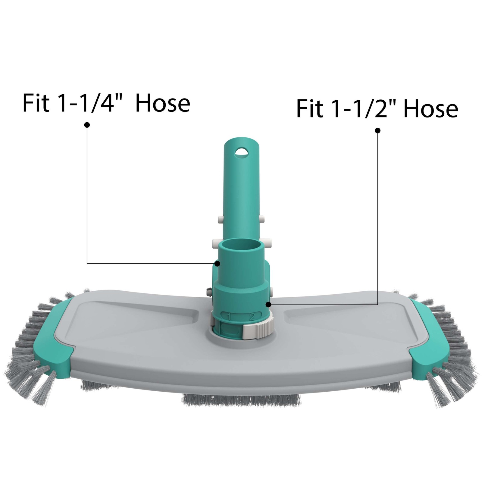 14in Pool Vacuum Head W/ Air Valve & Blue PP Bristles