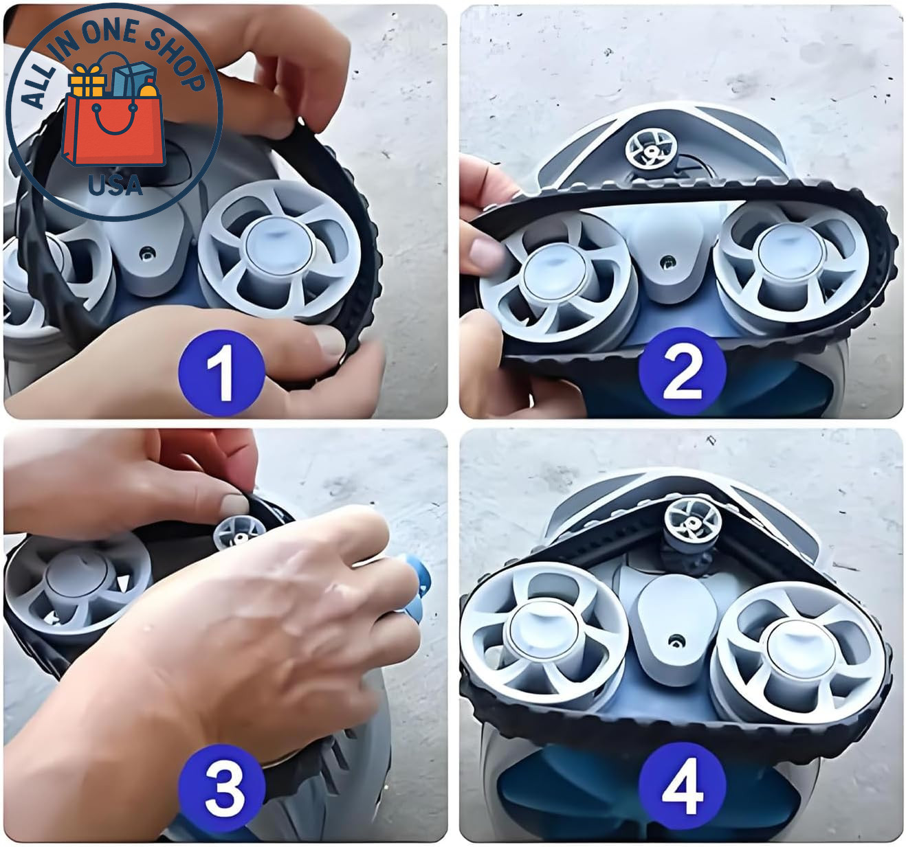 Pool Cleaner Tune-Up Kit: R0526100 Track, R0525100 Drive Shaft, R0527000 Bearing