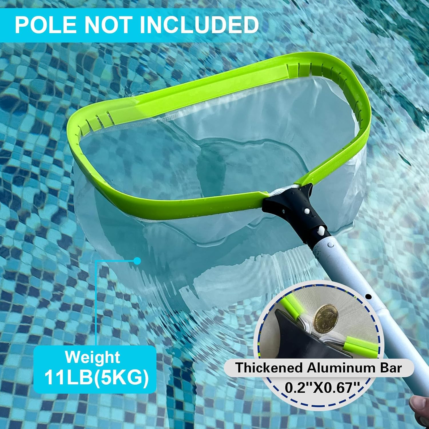 Professional Ultra Fine Mesh Pool Leaf Skimmer Net for Cleaning