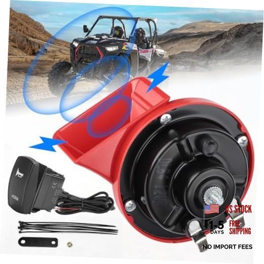 UTV ATV Horn Kit with Rocker Switch, 12V Upgraded 105DB Universal Loud SXS