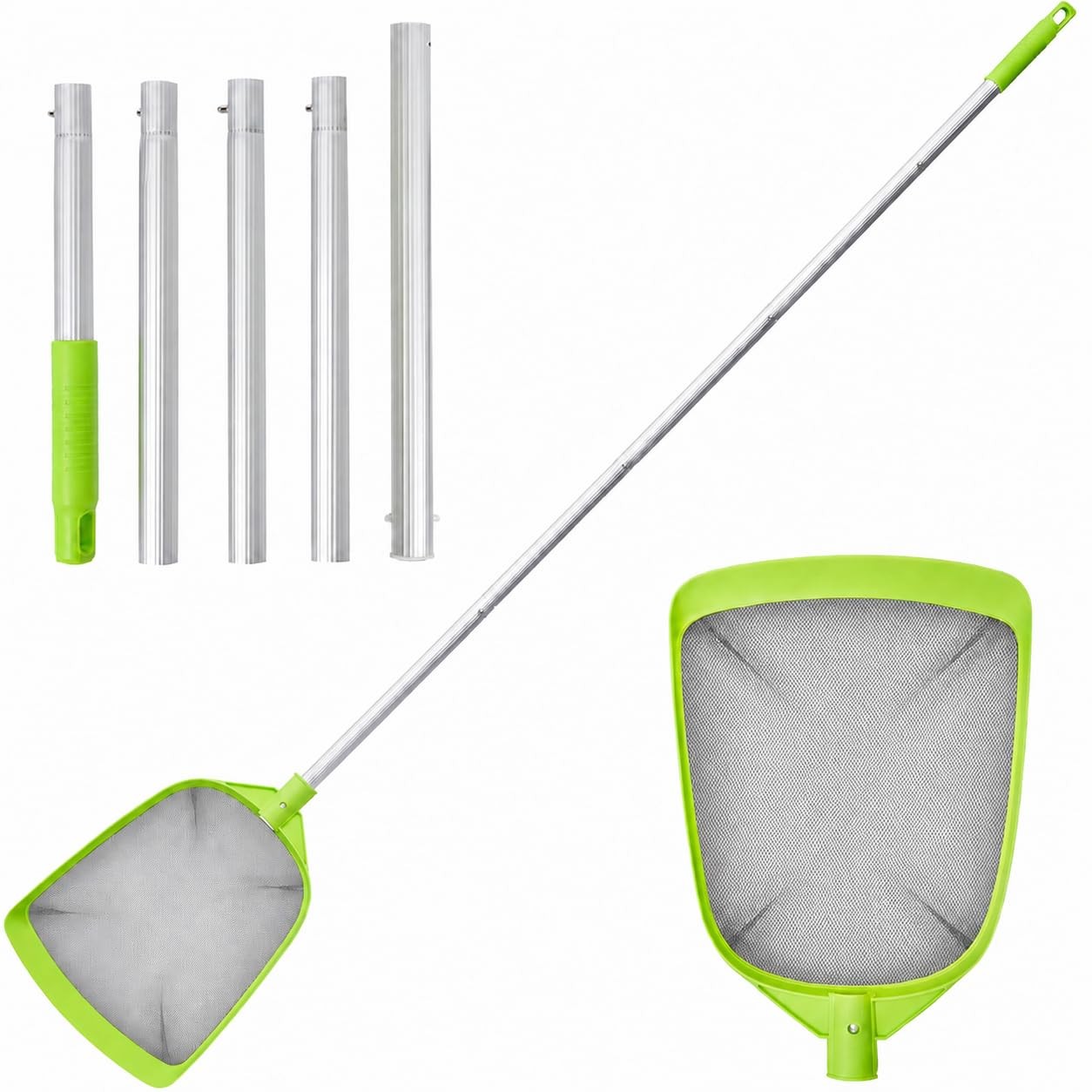 Pool Skimmer Net Total Length 72 inches Rake with Pole,Accessories for Cleani…
