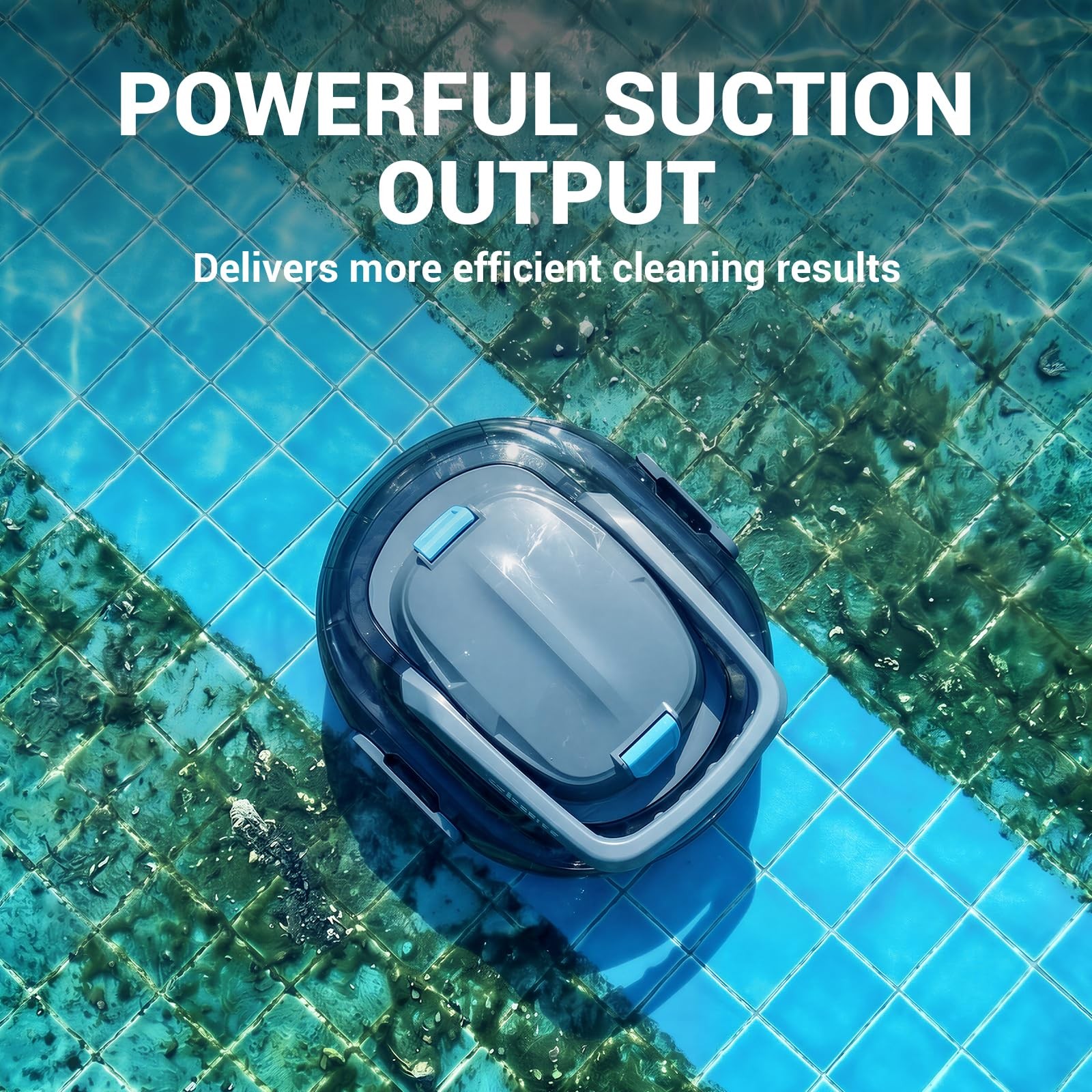 Robotic Pool Cleaner S7, Cordless Pool Vacuum for Above Ground Pool, Automatic P