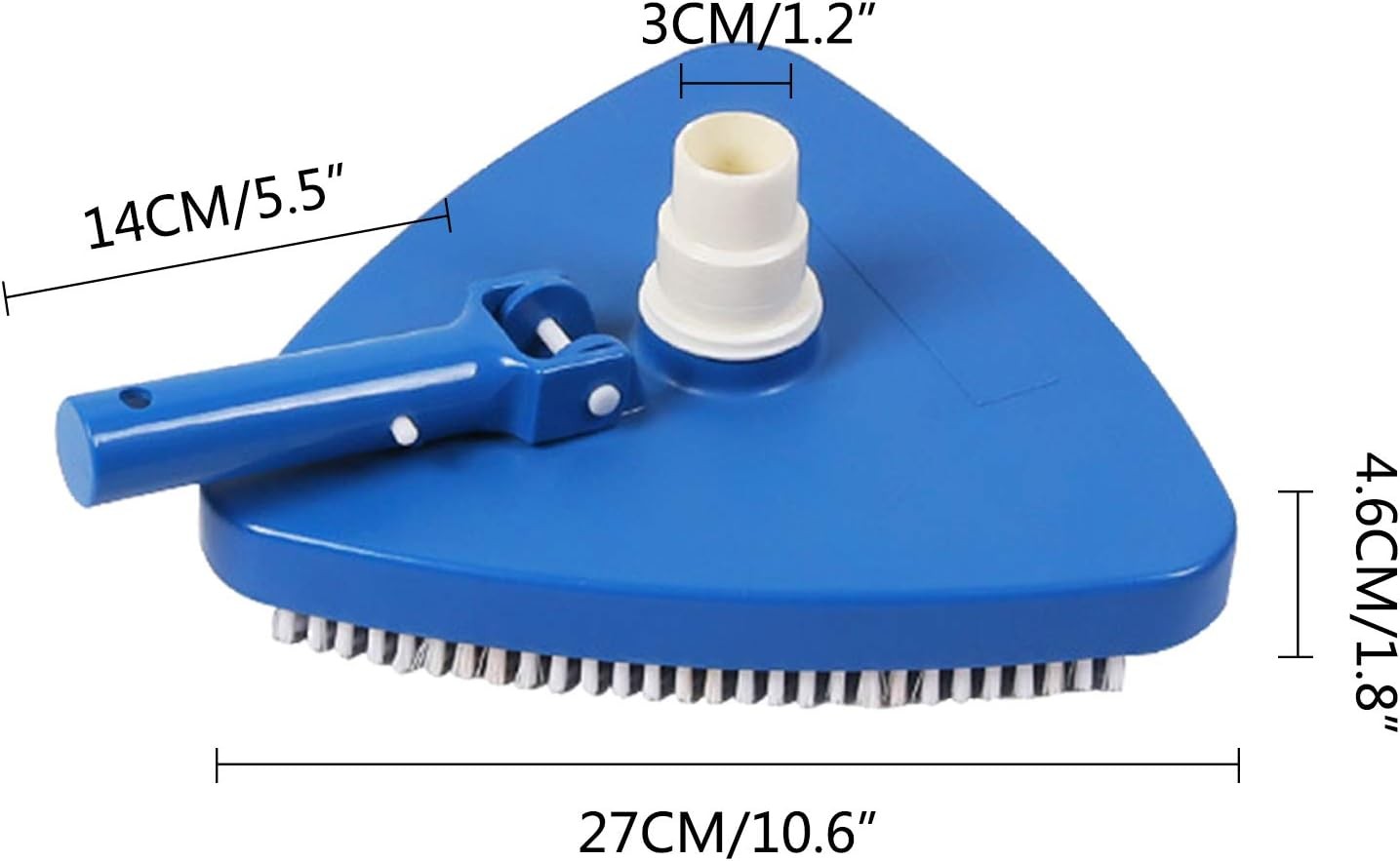 Weighted Triangular Pool Vacuum Head for Above Ground and Inground Pool Cleaning