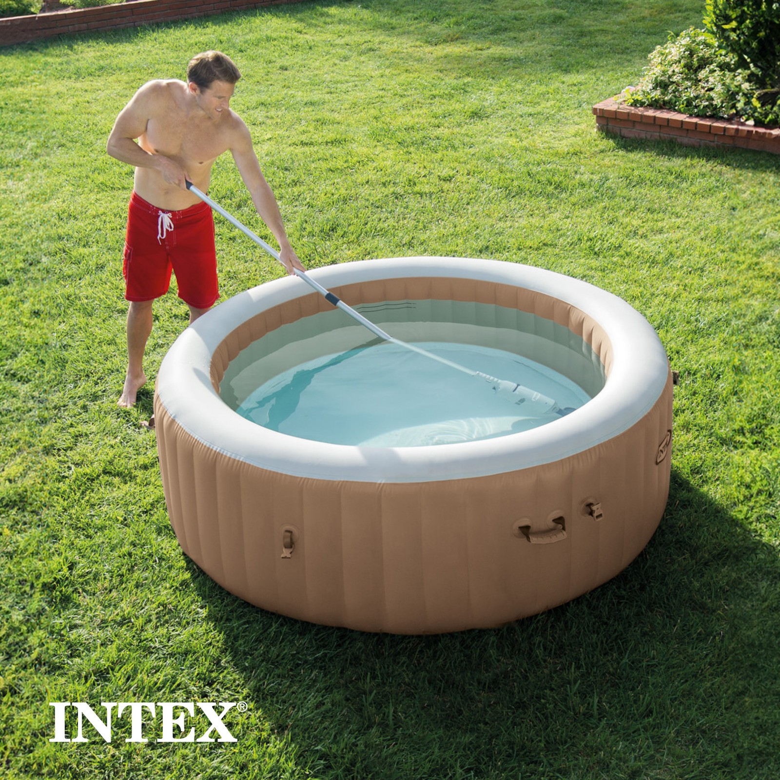 Intex Rechargeable Handheld Above Ground Swimming Pool Vacuum, Gray (Open Box)