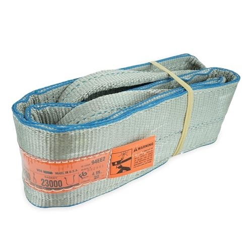 DD Sling 4 Inch x 20 Ft Polyester Lifting Sling – USA Made 11,500 lb