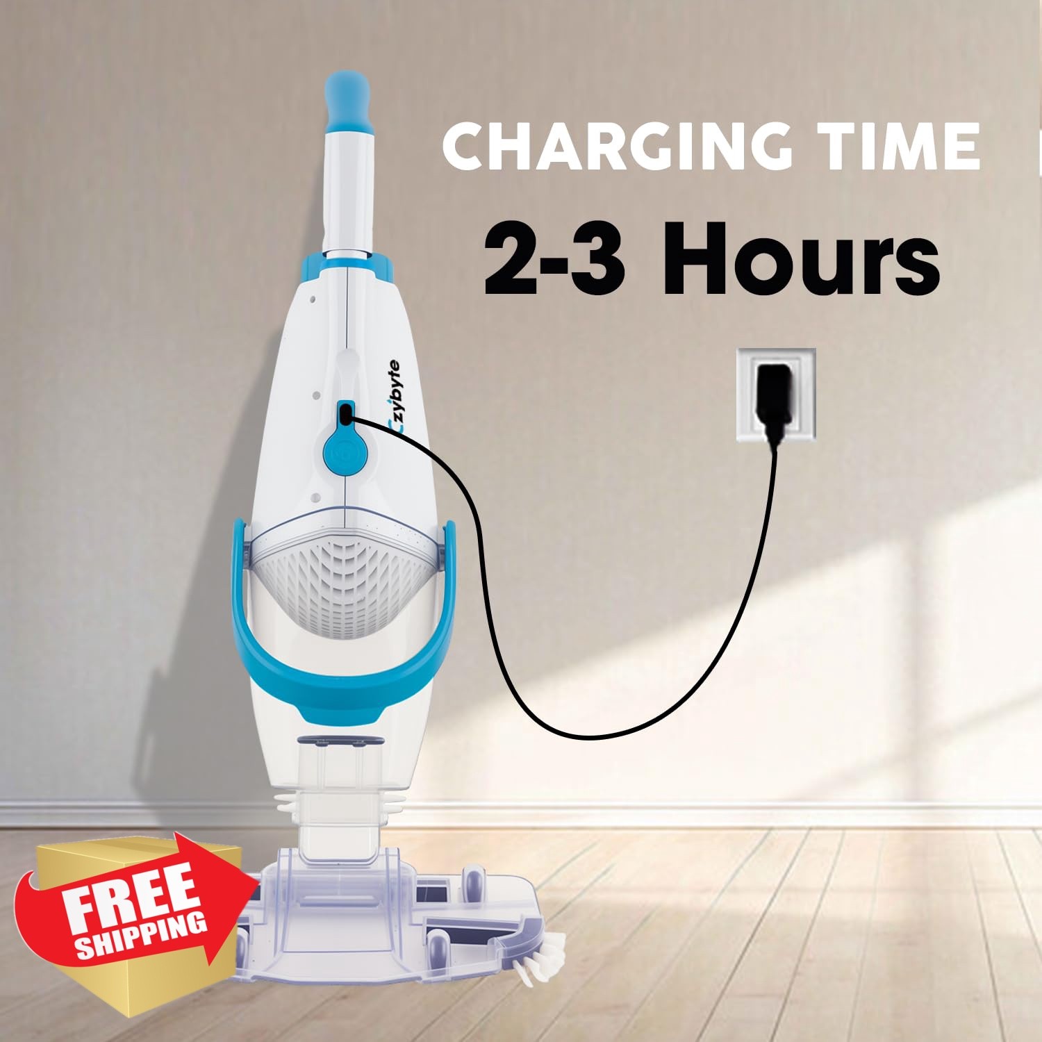CZYBYTE Handheld Pool Vacuum Cleaner White Blue