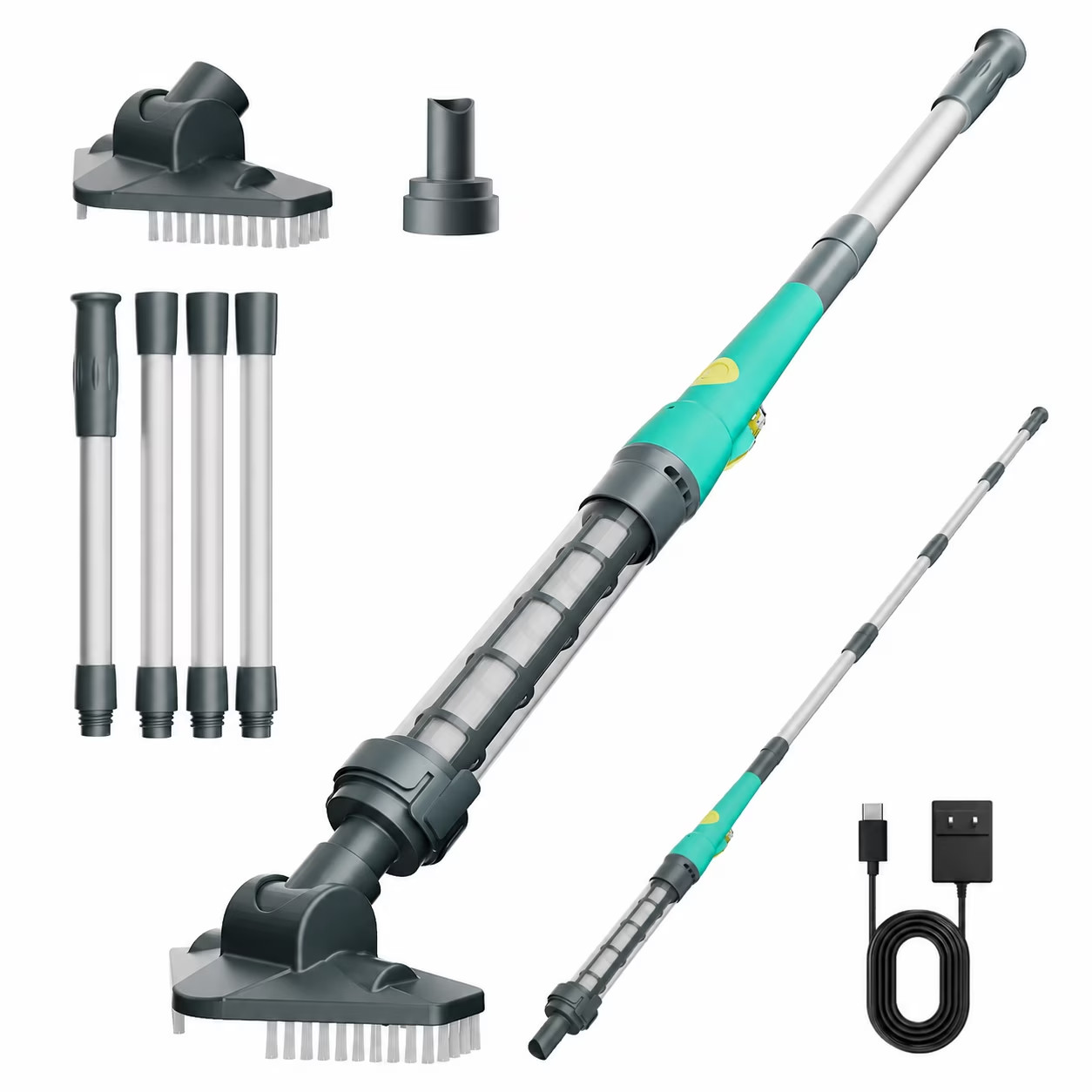 Efurden Cordless Pool Vacuum, Handheld Pool Vacuum with Running Time up to 60-Mi