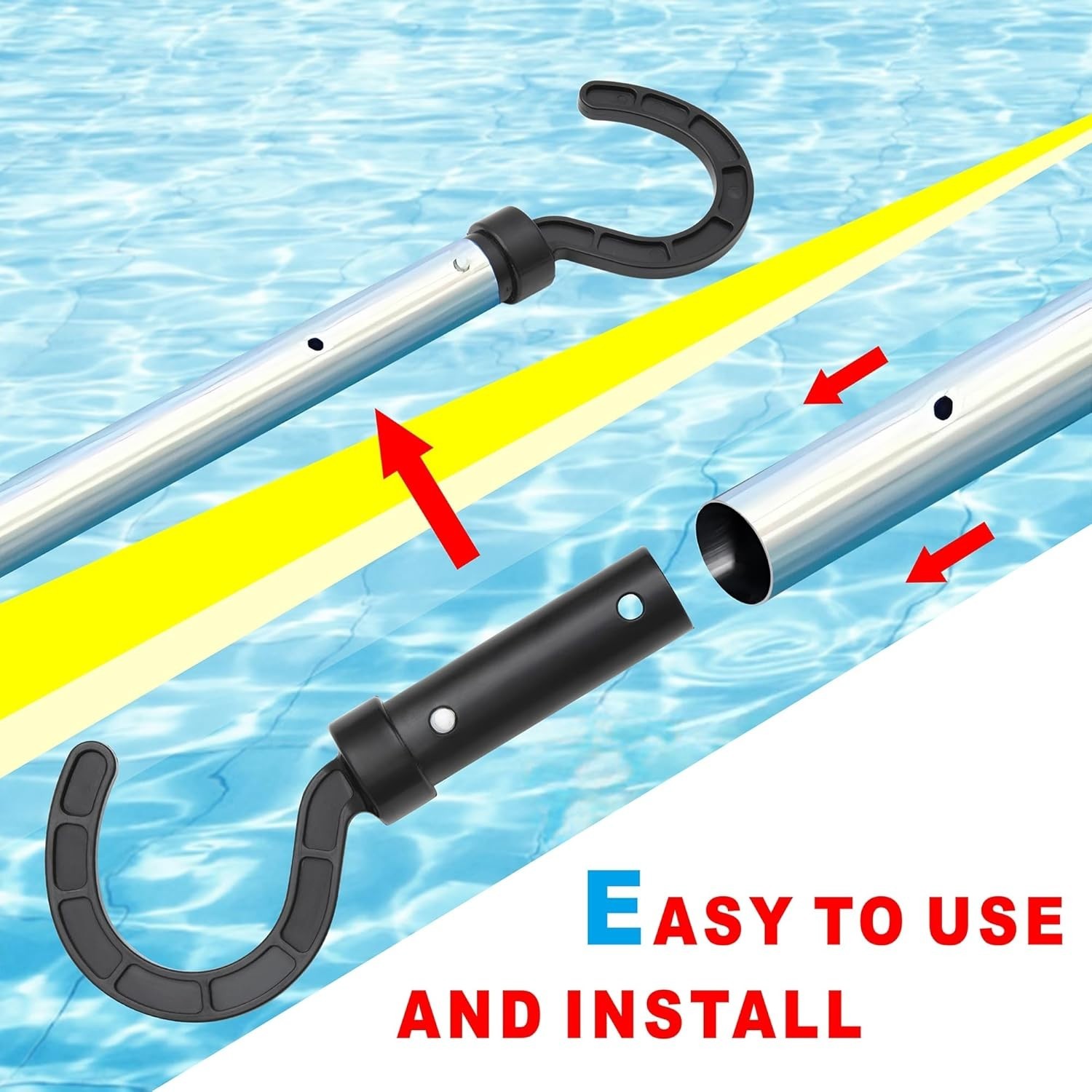 Universal 2 Pack Pool Cleaner Hooks – Perfect for All Surface and Underwater Use