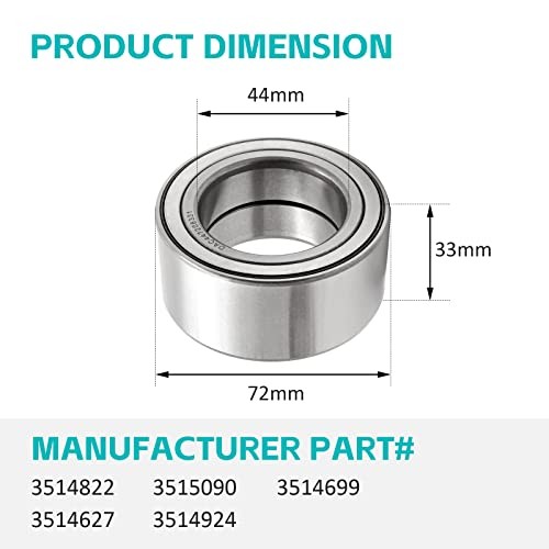 Wheel Bearings Front & Rear Fit for Polaris RZR 1000 900 PRO