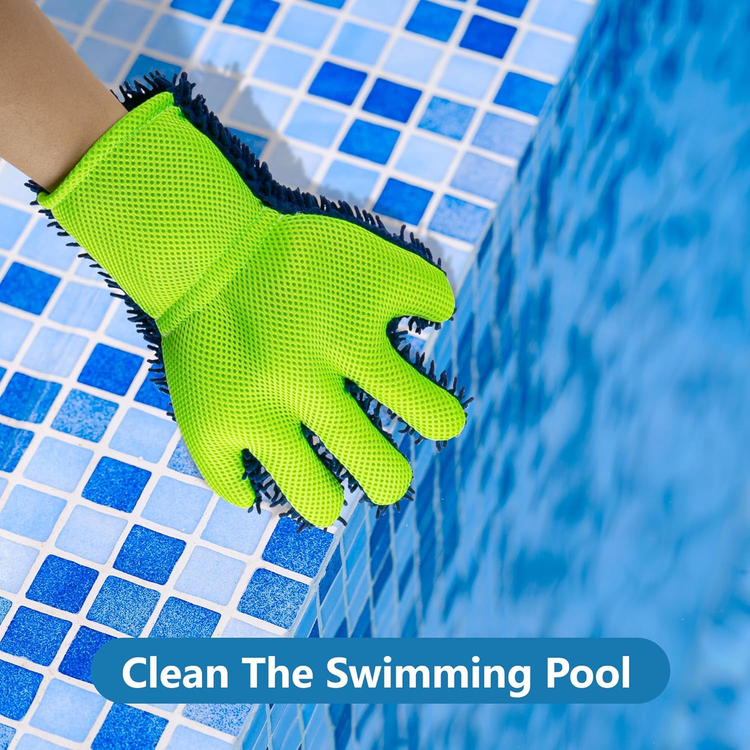 4 Pcs Pool Cleaning Scrubbing Mitt, Swimming Pool and Spa Cleaning Mitt, Pools H