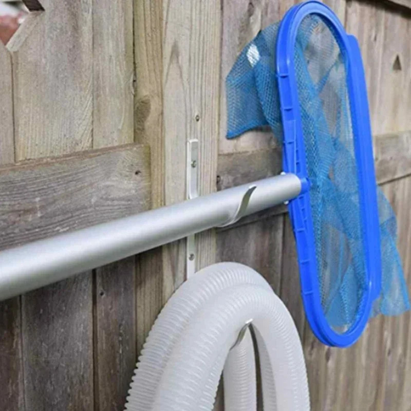 2pcs/set Portable Swimming Pool Pole Hook Aluminum Alloy Vacuum Hoses Leaf Rakes