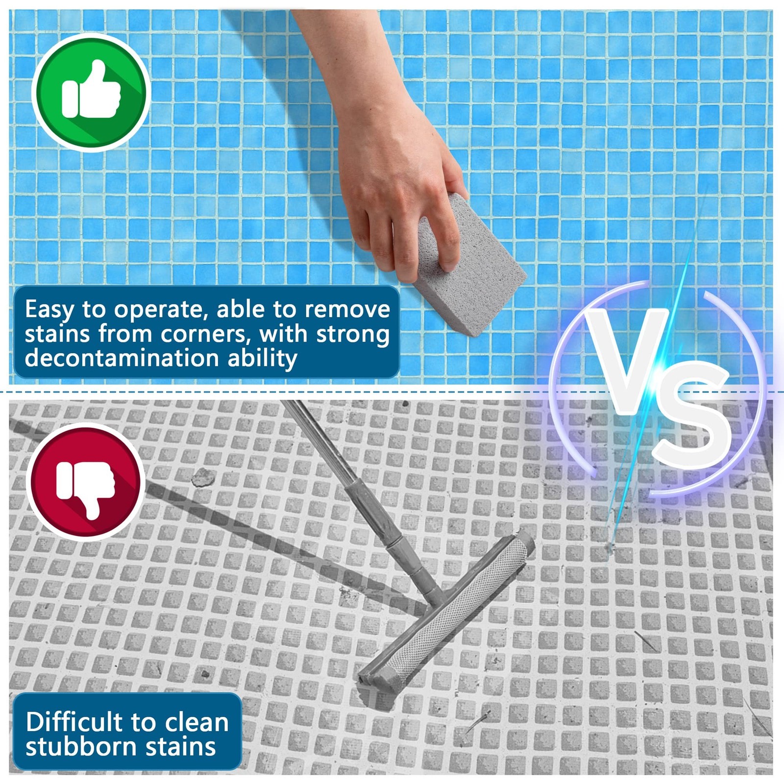 8 Pcs Pools Pumice Stone – Pool Cleaning Block Swimming Pumice Pool Tile Ston…