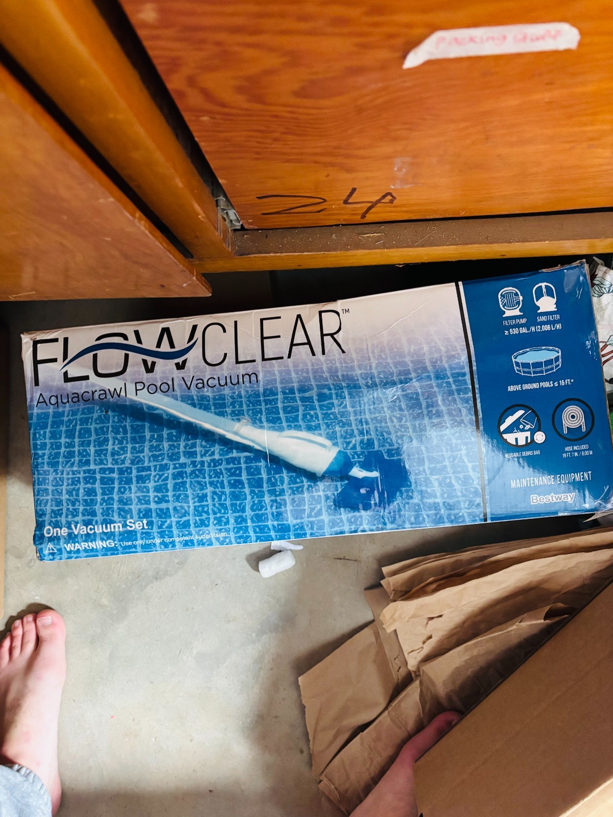 Bestway Pool Vacuum 58212 AquaCrawl Swimming Pools Cleaner Maintenance Kit used