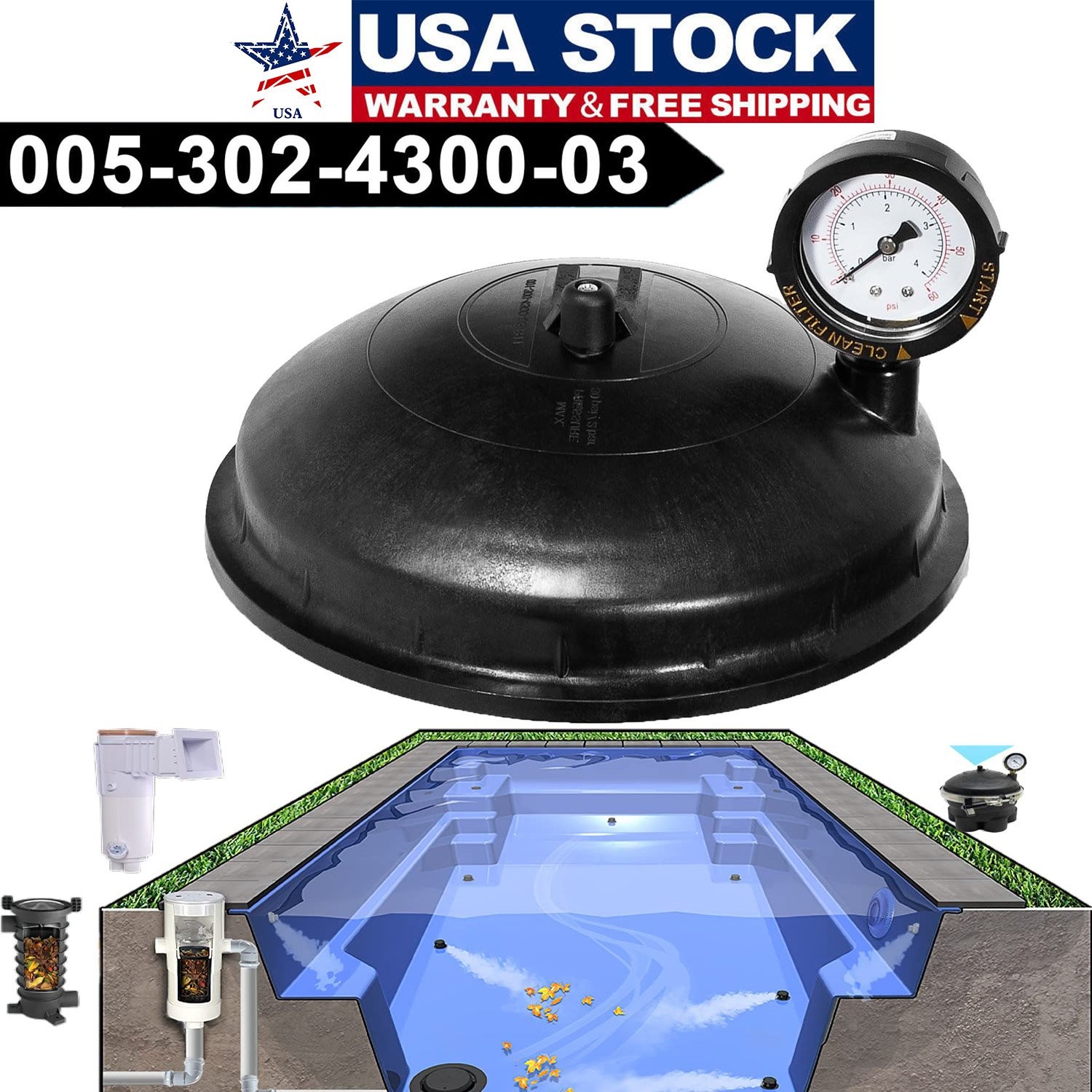 005-302-4300-03 Replace for Paramount Water Valve Top Dome Complete Assembly