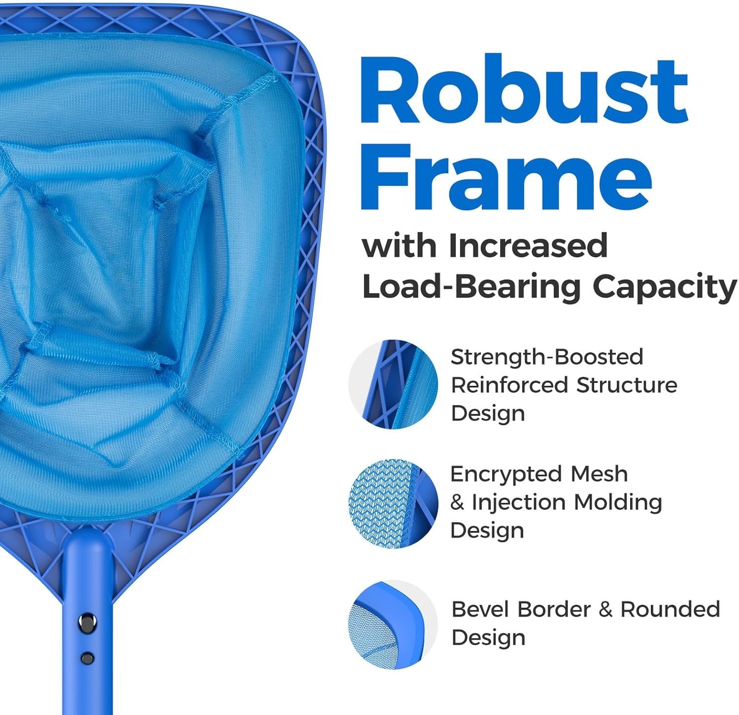 67.7 Inch Pool Skimmer Net with Adjustable Aluminum Pole for Effortless Cleaning