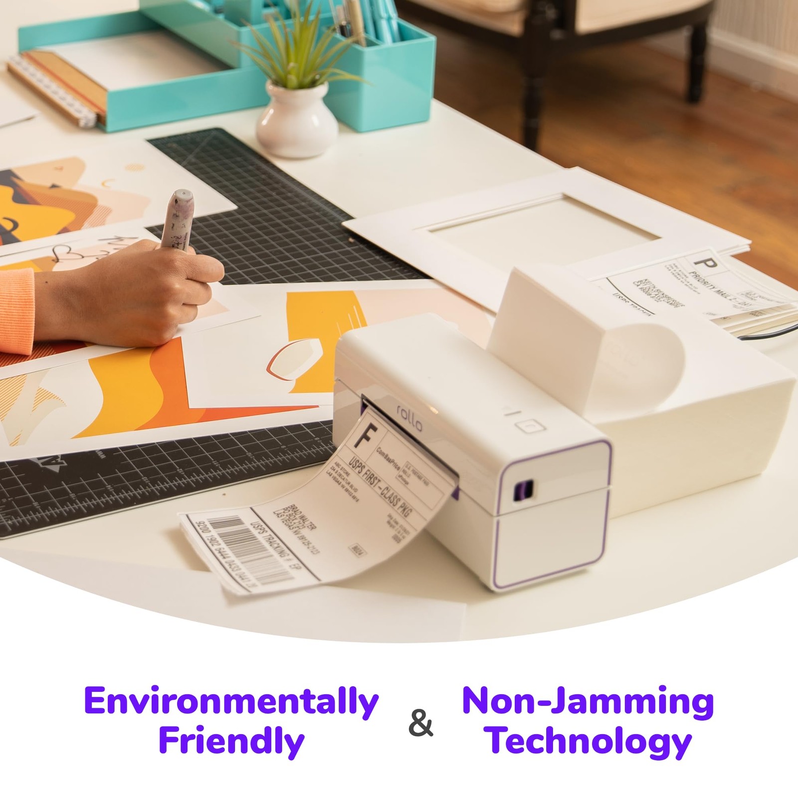 Thermal Shipping Labels 4×6 – 500 Pack Fanfold, Perforated, Strong Adhesive