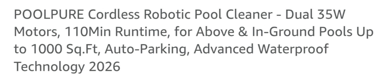 Cordless Robotic Pool Cleaner Automatic Vacuum Rechargeable New