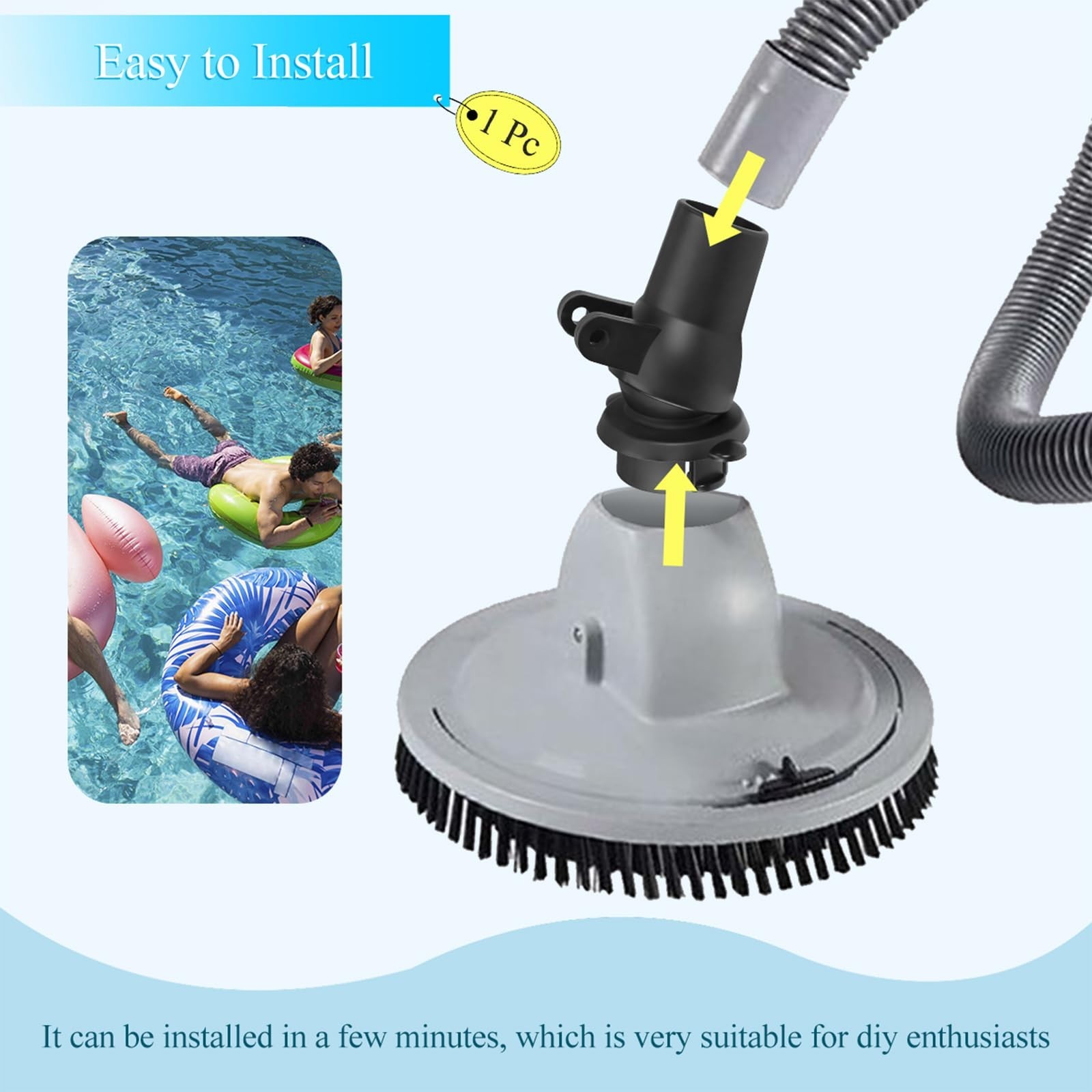 Pool Cleaner Swivel Kit Assembly for Above & In-Ground Cleaners – Replacement Pa