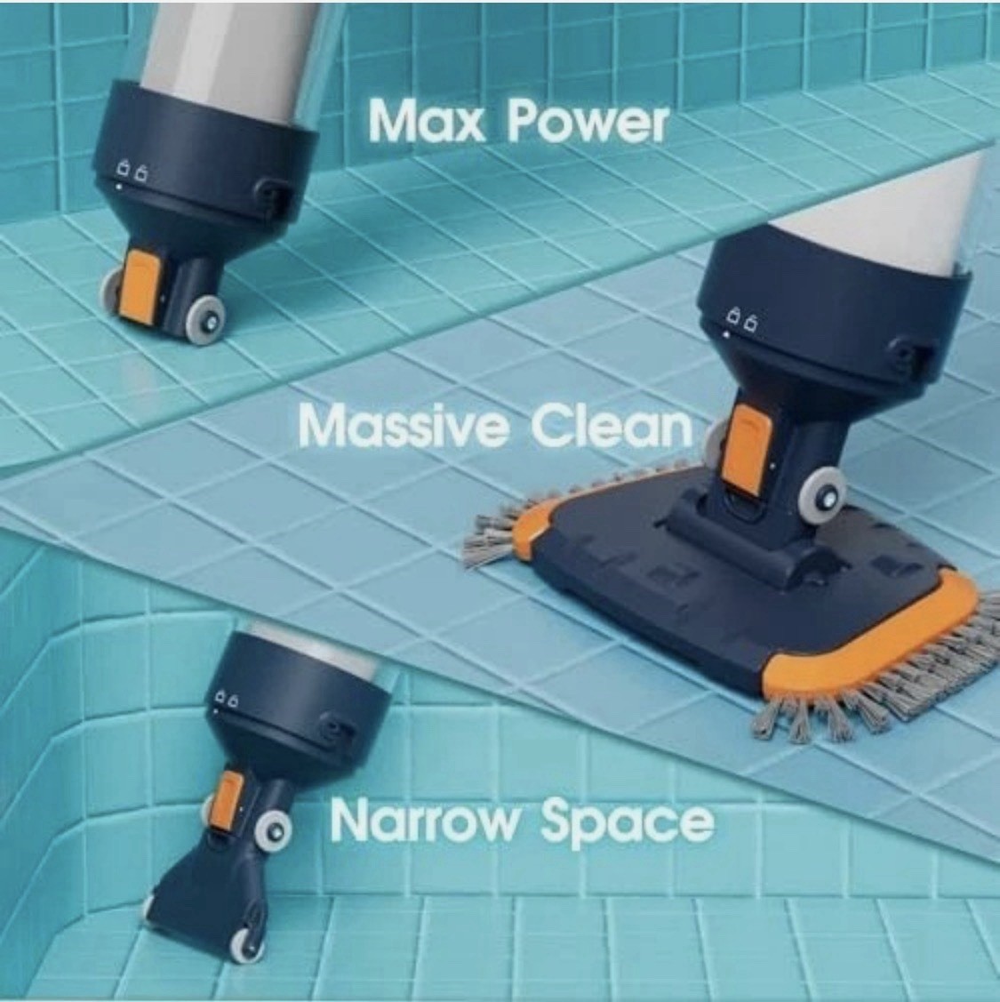 Cordless Pool Vacuum Powerful Suction 18.9 GPM, 100in Runtime, Ultra Fine Filter