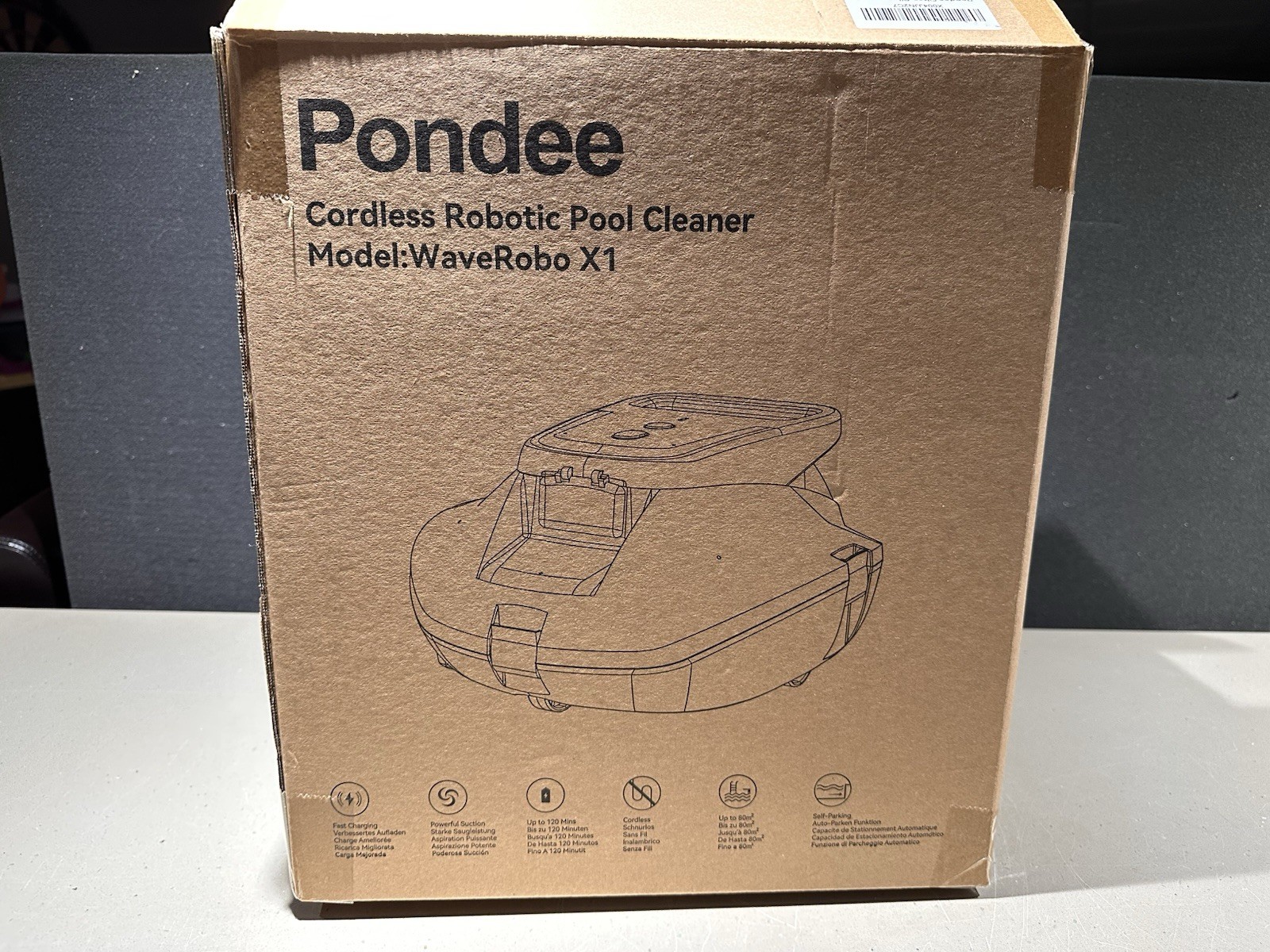 Pondee X1 Robotic Pool Vacuum Cordless Pool Cleaner with 120 Mins Runtime