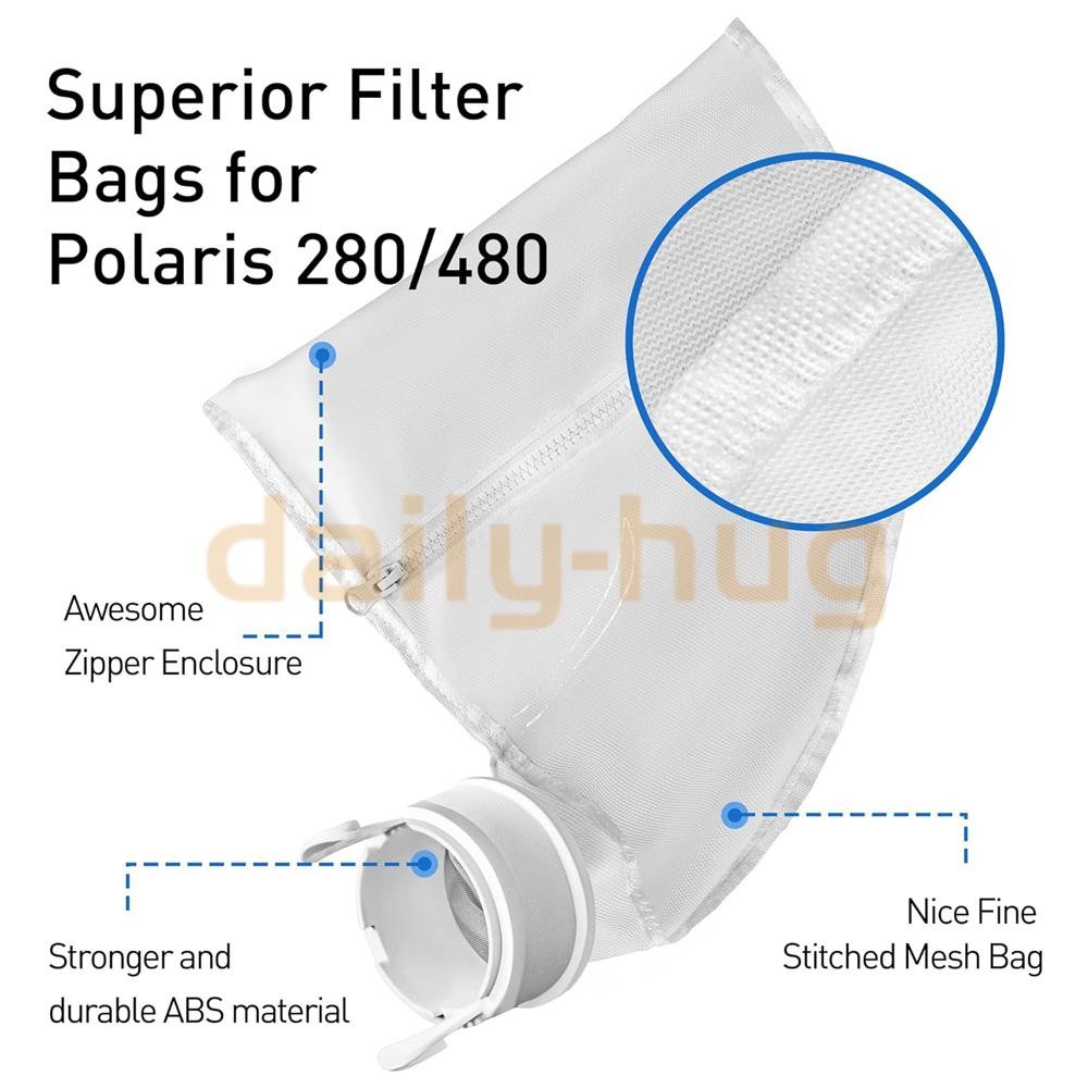 2/4 Pack 280 480 All Purpose Zipper Bag Fit Polaris 280 480 Pool Cleaner K13