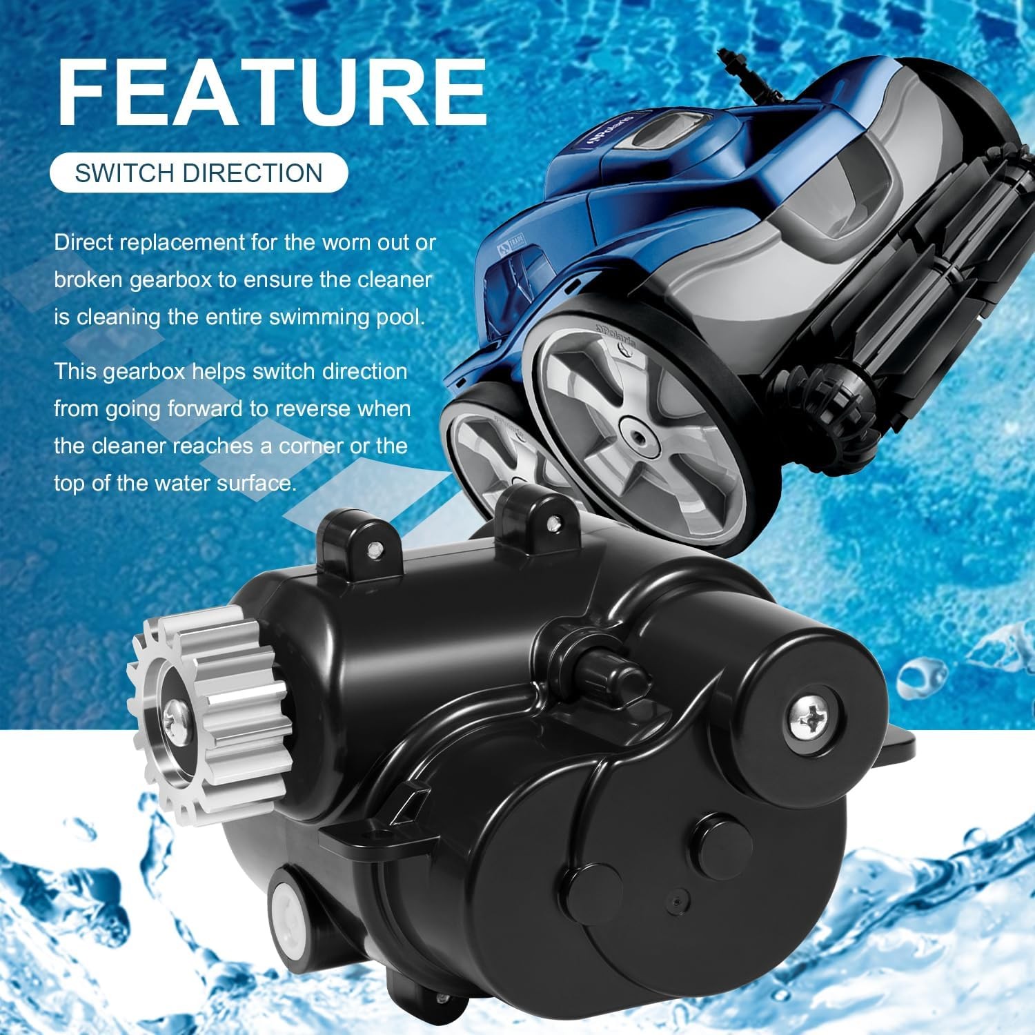 R0837300Gearbox Assembly for Polaris Quattro/Sport Pressure Side Pool Cleaner