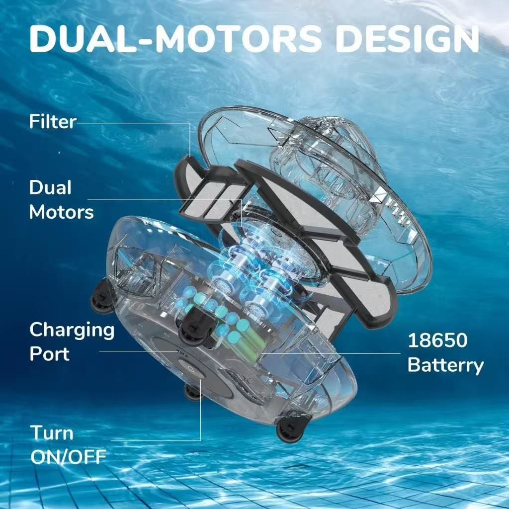 Seauto Cordless Pool Cleaner Robot For Above Ground & In-Ground Swimming Pools