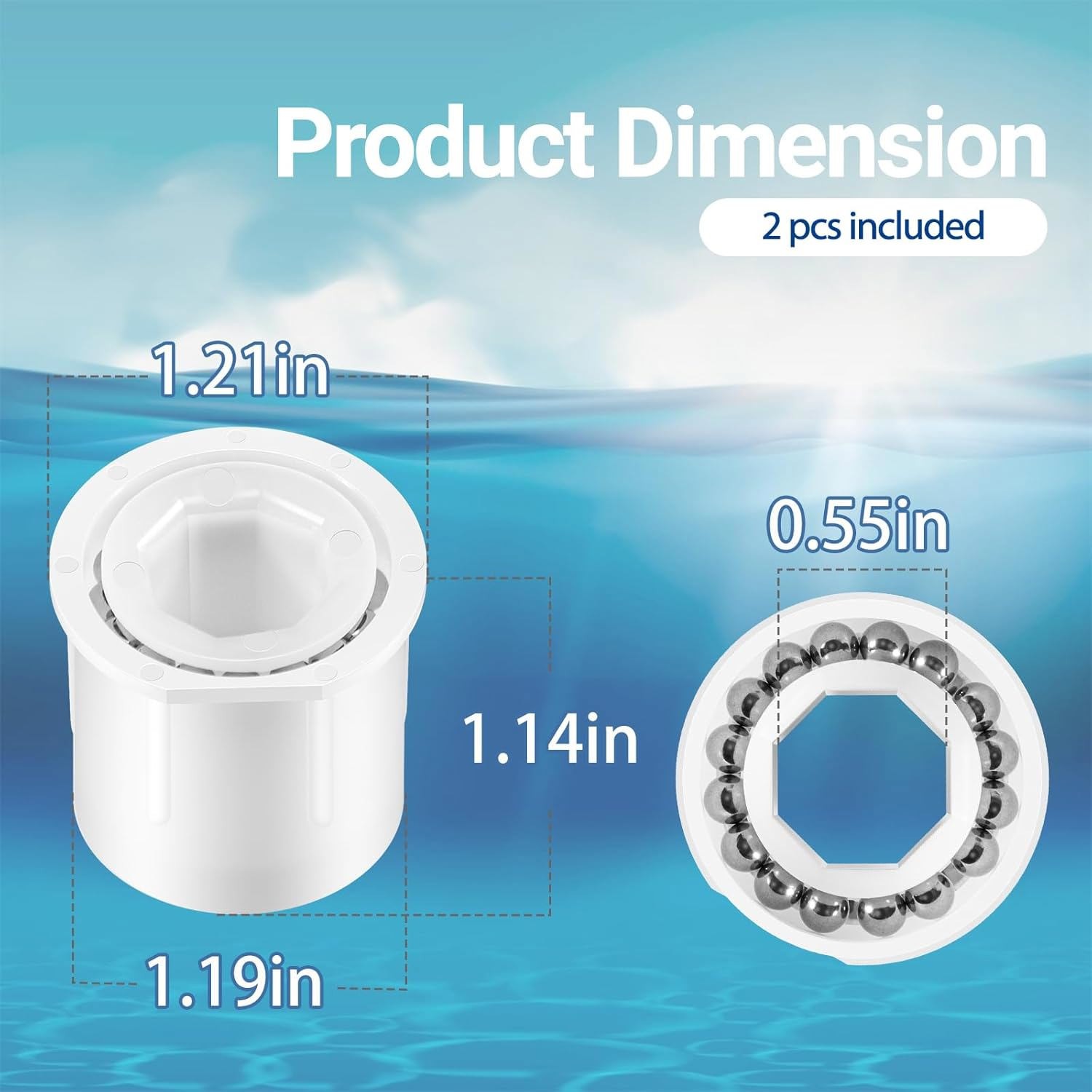 Wheel Bearings Kit PVX976PK2 for Hayward AquaNaut /Poolvergnuegen Pool cleaner